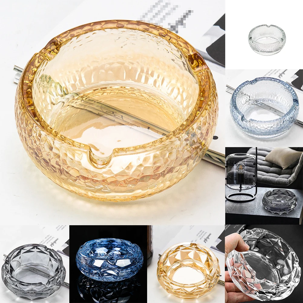 

1 PC European Crystal Glass Ashtray Creative Personality Large Living Room Office Home Hotel Rooms Ashtray