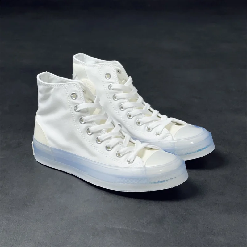 

2022New skate shoes 1970s crystal jelly unisex white luminous high-top sneakers lightweight comfortable shoes Chuck Taylor style