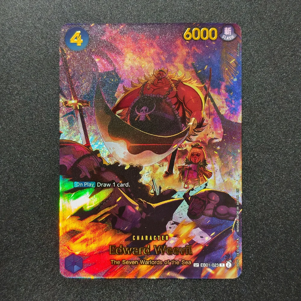 Фото Коллекционные аниме-карты Proxy ONE PIECE SP Card EB04: Смокер, Ташиги, Сабо, Зевс, Зоро, Капитан Эдвард, Виви. Английская версия TCG. №3