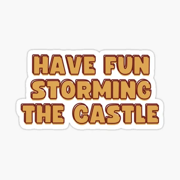 

Have Fun Storming The Castle 5PCS Stickers for Living Room Anime Print Cute Car Kid Laptop Window Decorations Art Home