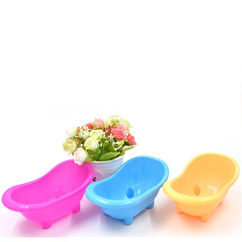 

Cute Mini Pet Hamsters Bathtub Bathing Small Mouse Bathroom Color Plastic Sand Bath Basin Pet Supplies 15.5*9*7.5cm