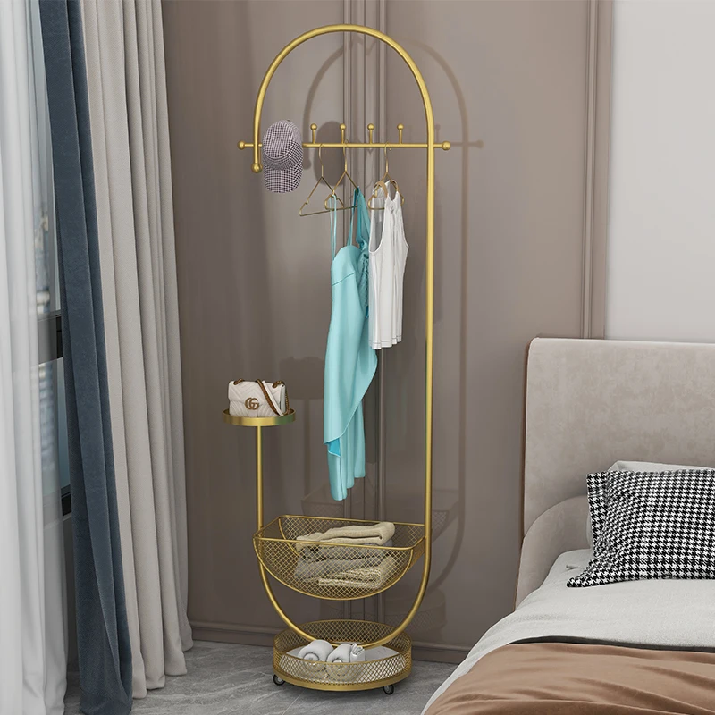 

Garment Rack Nordic Stand Hanger Clothing Rail Mattresses Corner Shelf Space Saving Bedroom Closets Colgadores De Ropa Furniture