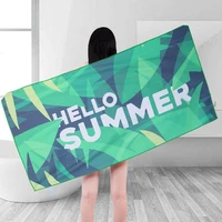 summer microfiber double sided fleece beach towel new 2022 quick dry absorbent print swimming sun fashionable breathable towel