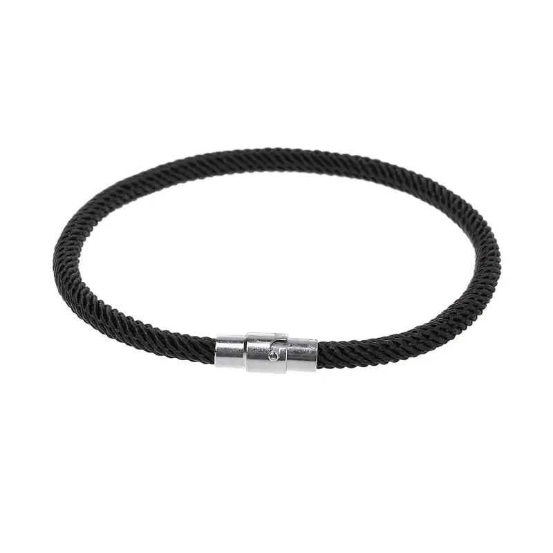 

Lucky Красный Черный плетеный браслет на магнитной застежке браслет подарок для унисекс