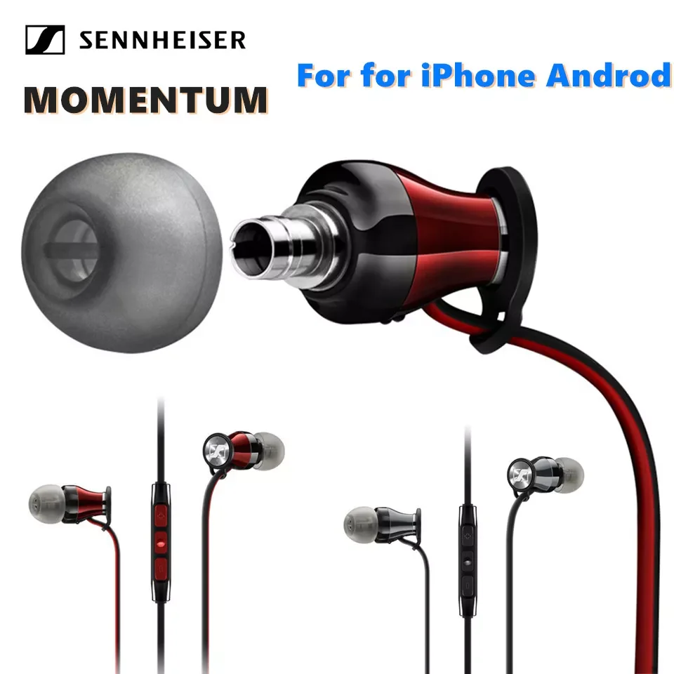 

Original Sennheiser MOMENTUM In-Ear 3.5mm Deep Bass Earphones Stereo Headset Sport Earbuds Headphone with Mic for iPhone Androd