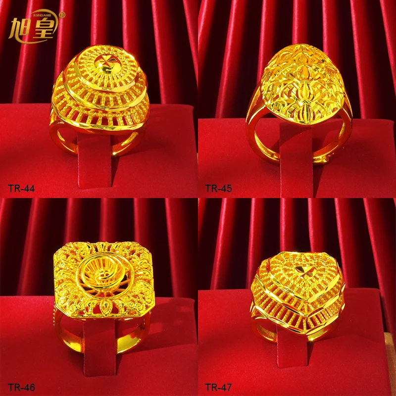 

Ethiopia Luxury Gold Plated Rings For Women African Charm Finger Rings Dubai Bridal Wedding Party Bijoux Femme Jewellery Gifts