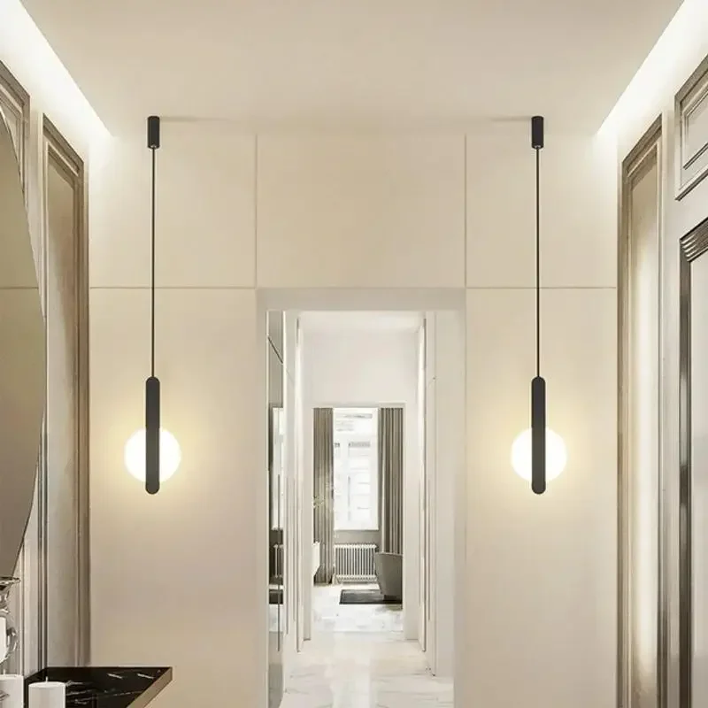 Скандинавская лампа длинная линейная роскошный черный минималистичный фон