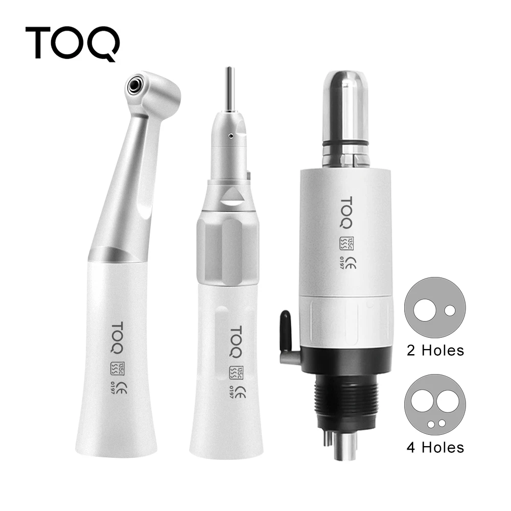 Dental Low Speed Contra Angle Mini Air Motor 4 Holes Available for Dentist Straight Handpiece Kit Low Speed Contra Angle 4 Hole