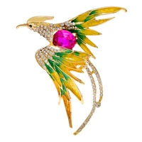 cindy xiang phoenix brooches for women fashion rhinestone bird pin 3 colors available party wedding jewelry