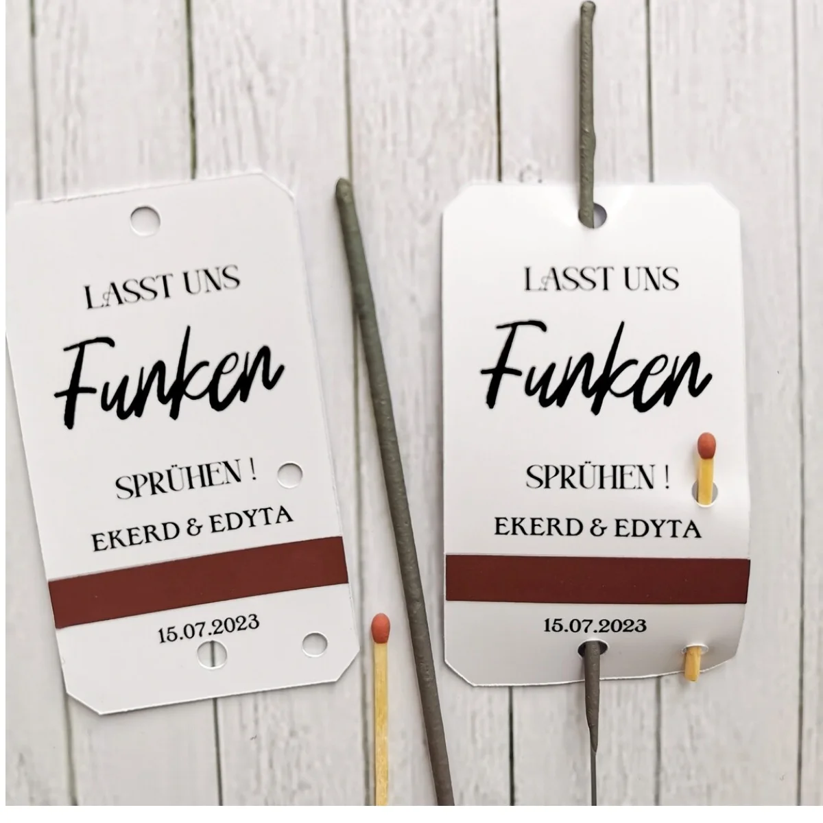 Фонарики для свадьбы персонализированные фонарики Let Love Sparkle WUNDERKERZEN-TAGS юбилейные
