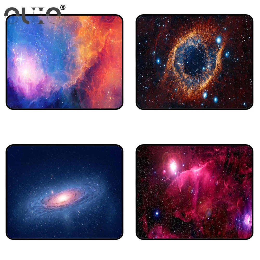 

OUIO Big Promotion Colorful Space Pictures of The Planets Keyboard Gaming Speed Mouse Pads Laptop Gaming Mice Desk Mat 22X18CM