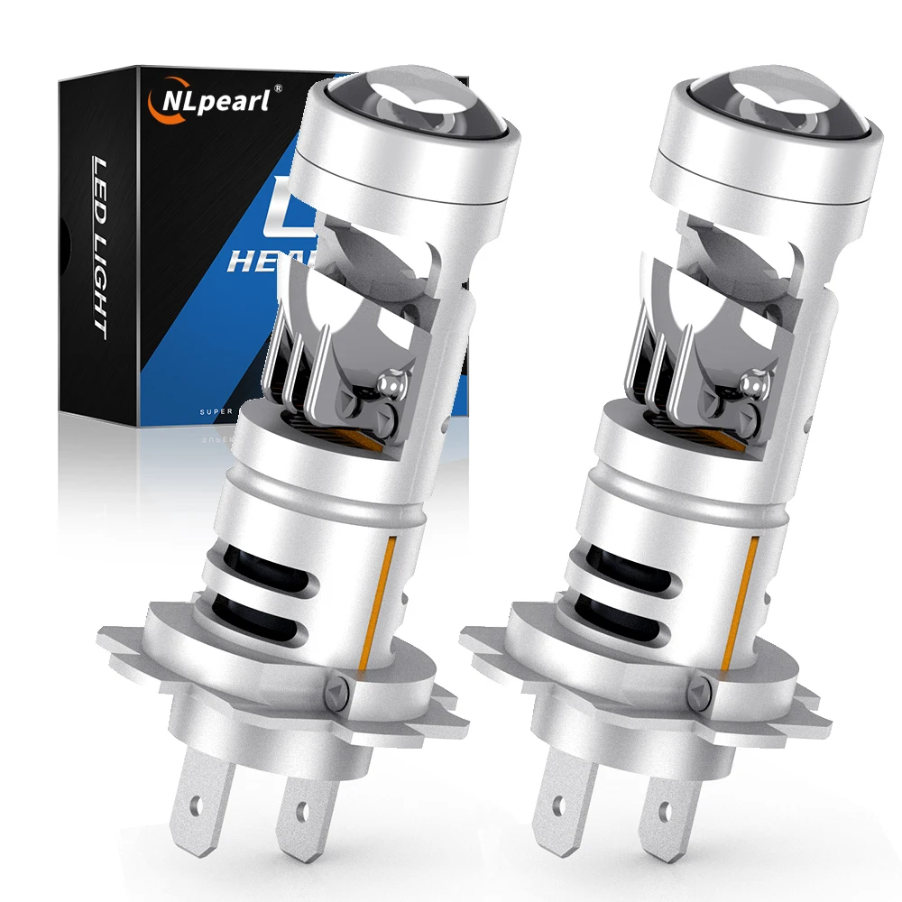 

NLpearl 2x H7 светодиодные лампы для фар Canbus 30000LM Led с мини 1:1 светодиодными линзами проектора для автомобиля, мотоцикла, фары, авто 12 В 6500 К