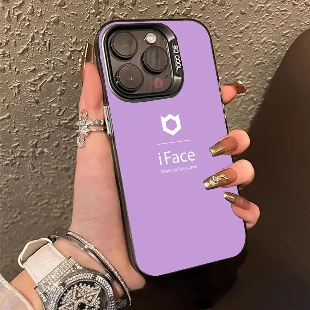 Hamee Designed i-iFaceS Phone Case black IMD Colorful CaseSilver Suitable for iPhone 16 15 14 13 12 11 XS Pro Max