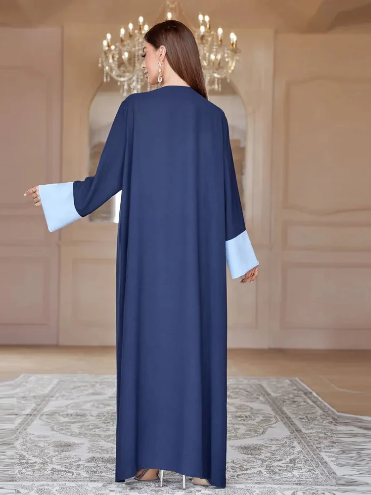 Мусульманская абайя для женщин с шарфом Eid длинным рукавом арабское марокканское