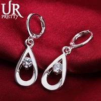 925 sterling silver aaa zircon water droplets earrings for women engagement wedding party charm gift fashion jewelry
