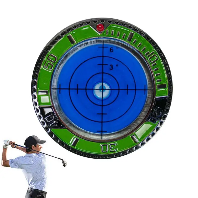 

Устройство для считывания склонов Golf Green, маркер для мячей для гольфа с уровнем и высокоточным чипом для покера, пузырьковый уровень, аксессуары для гольфа для мужчин