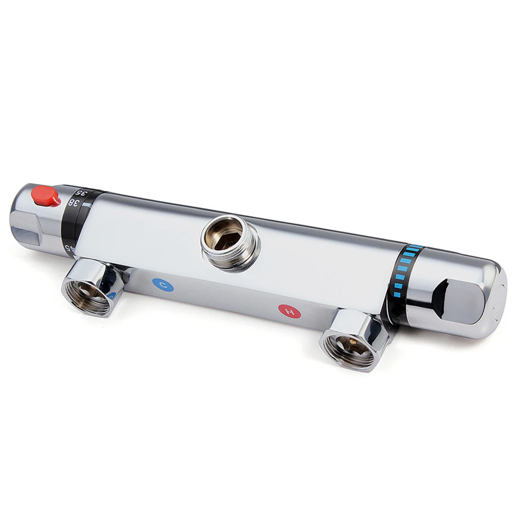 

Thermostatic Mixing Valves Bathroom Shower Faucet Constant Temperature Controller Chromed Hot Cold Water Mixer Household