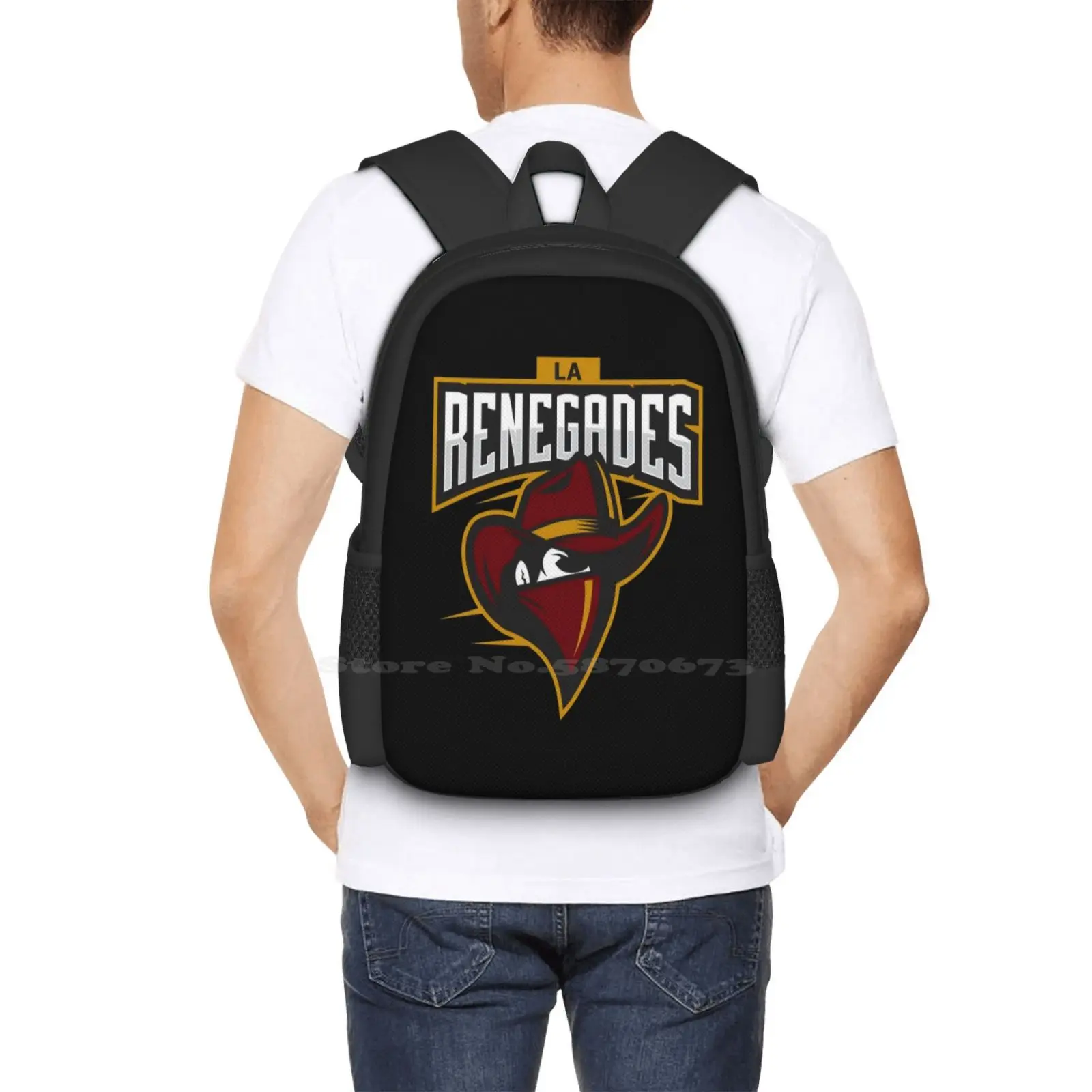 Renegades La Hot Sale Backpack Fashion Bags Logo Renegades La Cowboy Csgo Shooter Game Computer images - 6