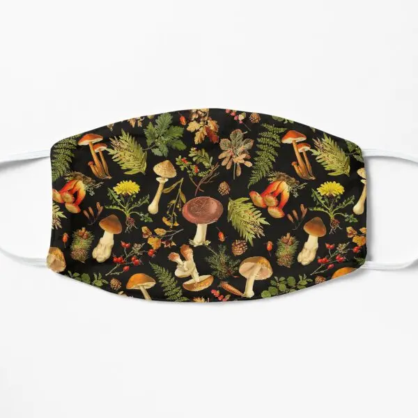 

Thanksgiving Mushrooms Harvest Flat Printing Face Mask Beauty Reusable Unisex Winter Windproof Mouth Cosplay Accessories Sport