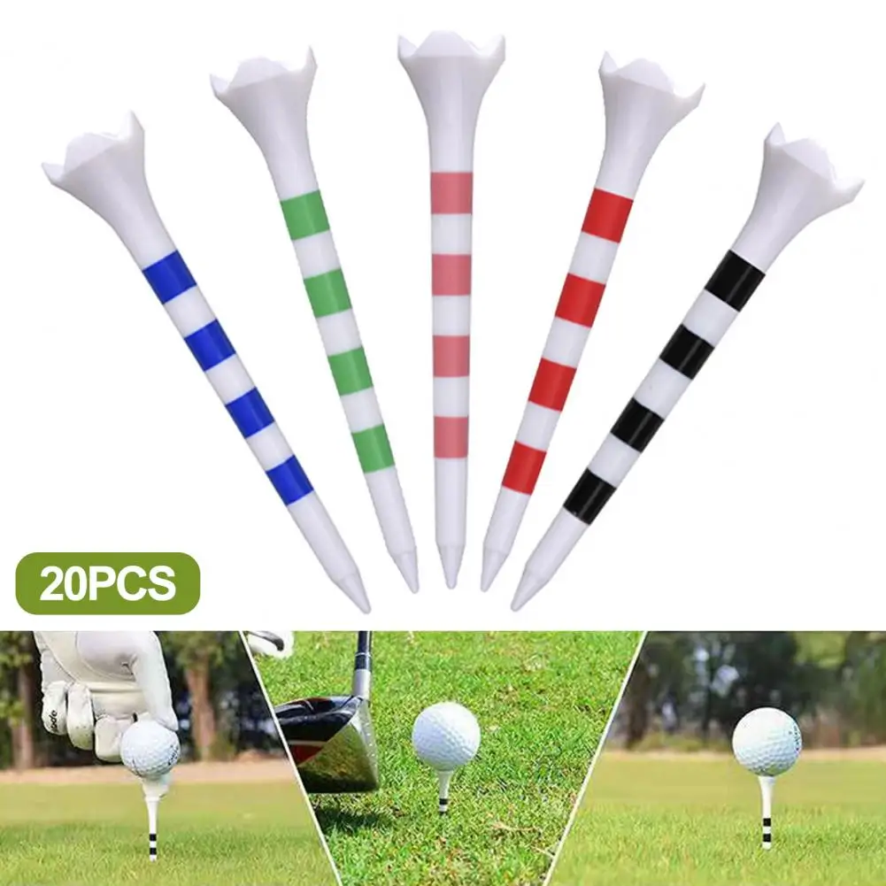 

Plastic Golf Tees Durable Easy-to-use Golf Tees For Enhanced Stability Training Set Of 20 Short Unbreakable Tees Golf Supplies