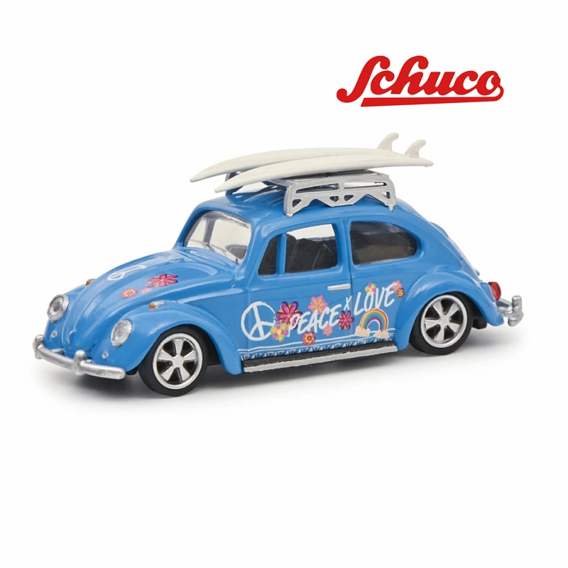 

Schuco 1:64 VW Kafer SURFER blau Blue Diecast Model Car