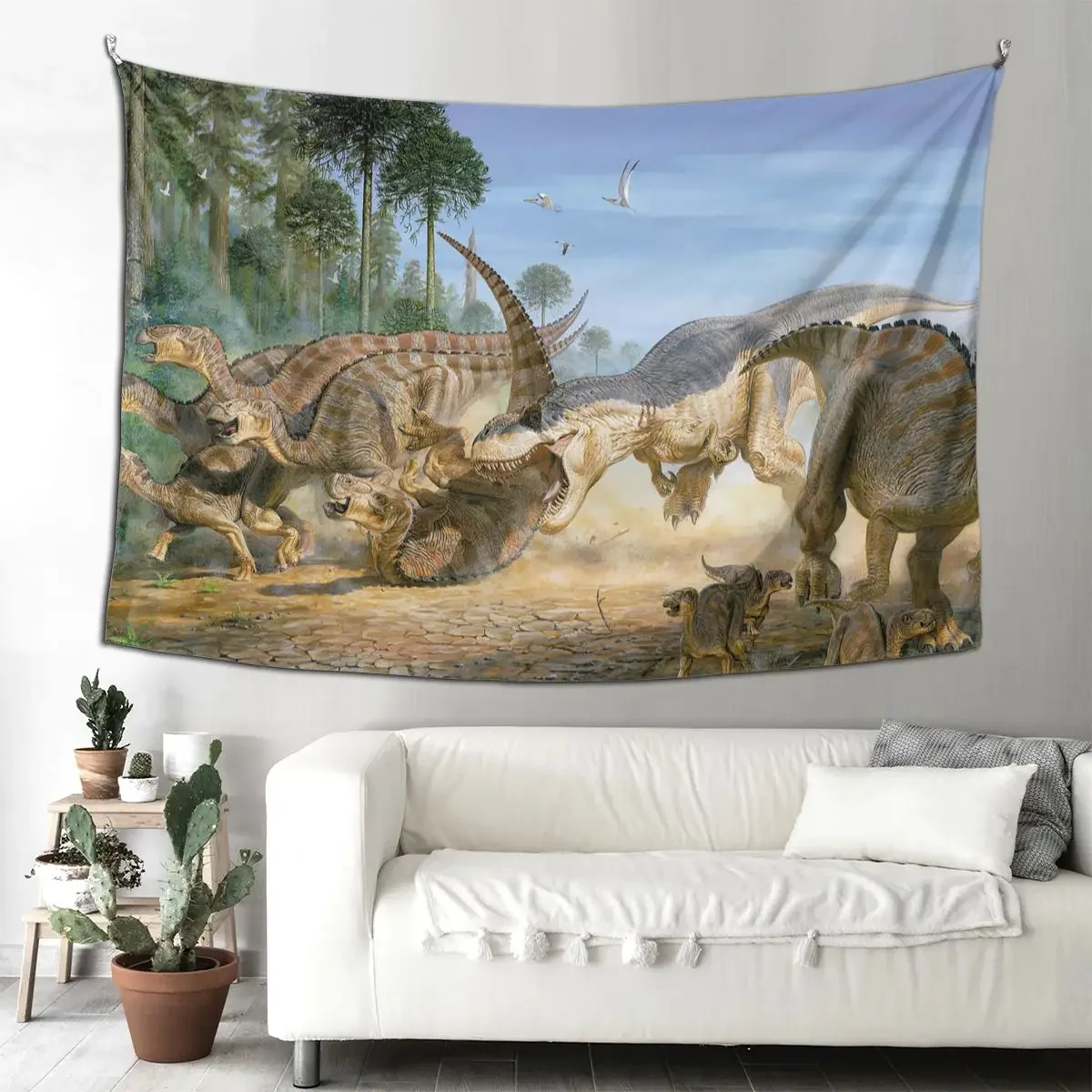 

Гобелен с животными, динозаврами, настенный тканевый гобелен в стиле хиппи, художественное одеяло с динозаврами, декор для комнаты, гобелен