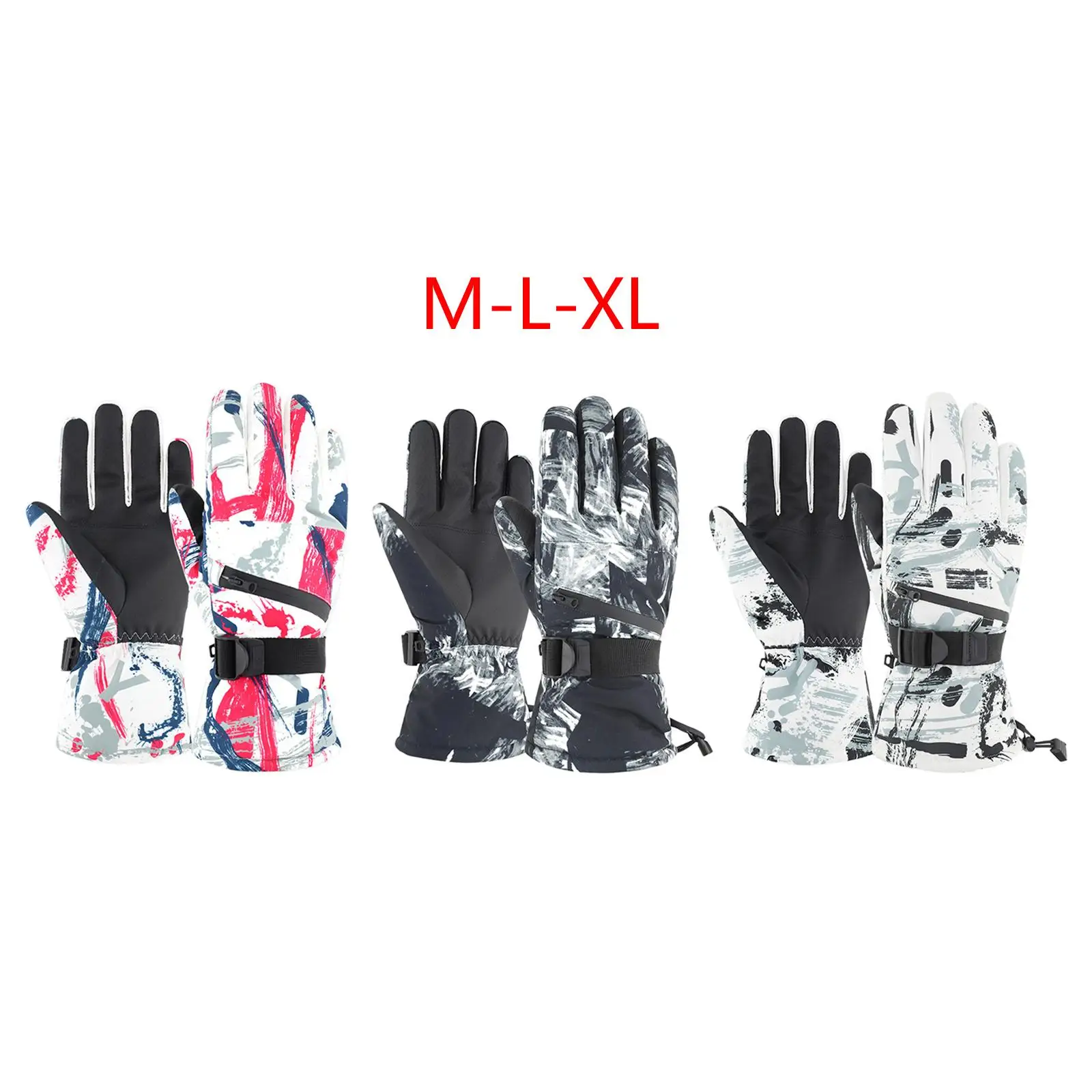 

Ski Snowboard Gloves, Waterproof Winter Warm Gloves, Cold Weather Touchscreen