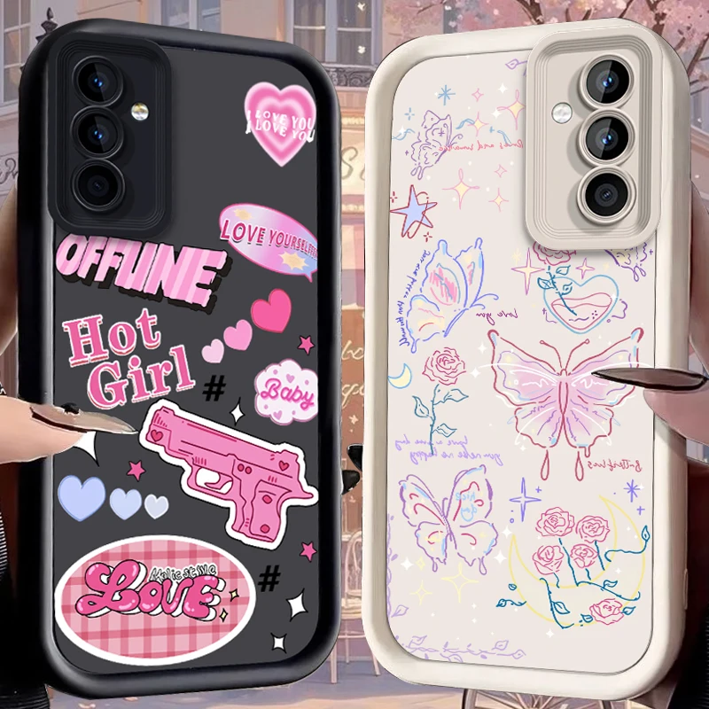 Фото Чехол с бантом для Samsung Galaxy A53 A50 A50S A36 5G A35 A34 A33 A32 A30 A26 A24 A23 A22 A20 A16 A15 A14 A13 A12 4G A06 M55 Cover №1