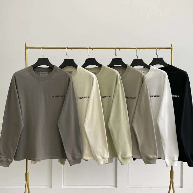 

Oversized Men's Essentials Long Sleeve T-Shirt Printing Letter Cotton Tees Street Hip hop Unisex High Quality T-Shirts