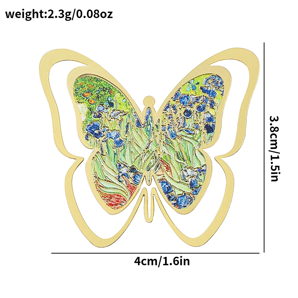 Цветная металлическая Закладка-бабочка идеальный подарок для чтения и