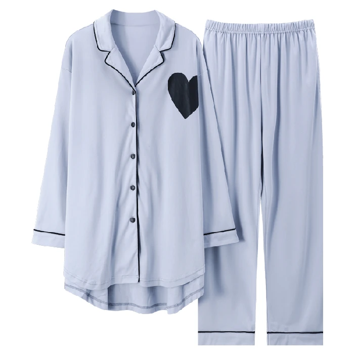 

Осенняя Хлопковая пижама из 2 предметов, женская новая одежда для сна с героями мультфильмов, пижама с длинным рукавом, Женская домашняя оде...