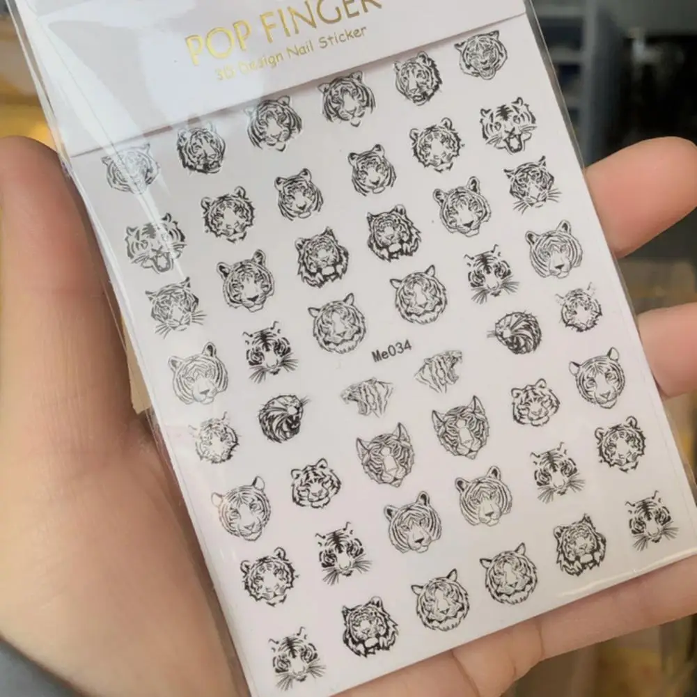 

Nail Decals Fashion Easily Stick Tiger Nail Animal Slider Manicure Wraps Decals for Manicure Nail Sticker Nail Transfer