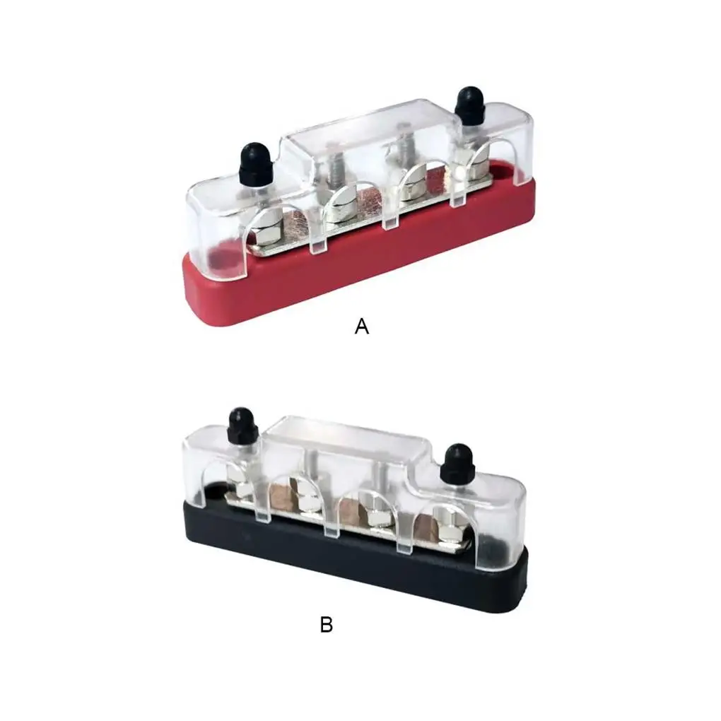

Bus Bar Lightweight Portable Wear-resistant Terminal Blocks 4-Way 12V 150A Positive Ground Busbars Automotive Boat