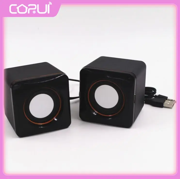 

Portable Usb Powered Multimedia Desktop Home Subwoofer Plastic Small Speaker 3.5mm Audio Jack Computer Audio Computer Speakers