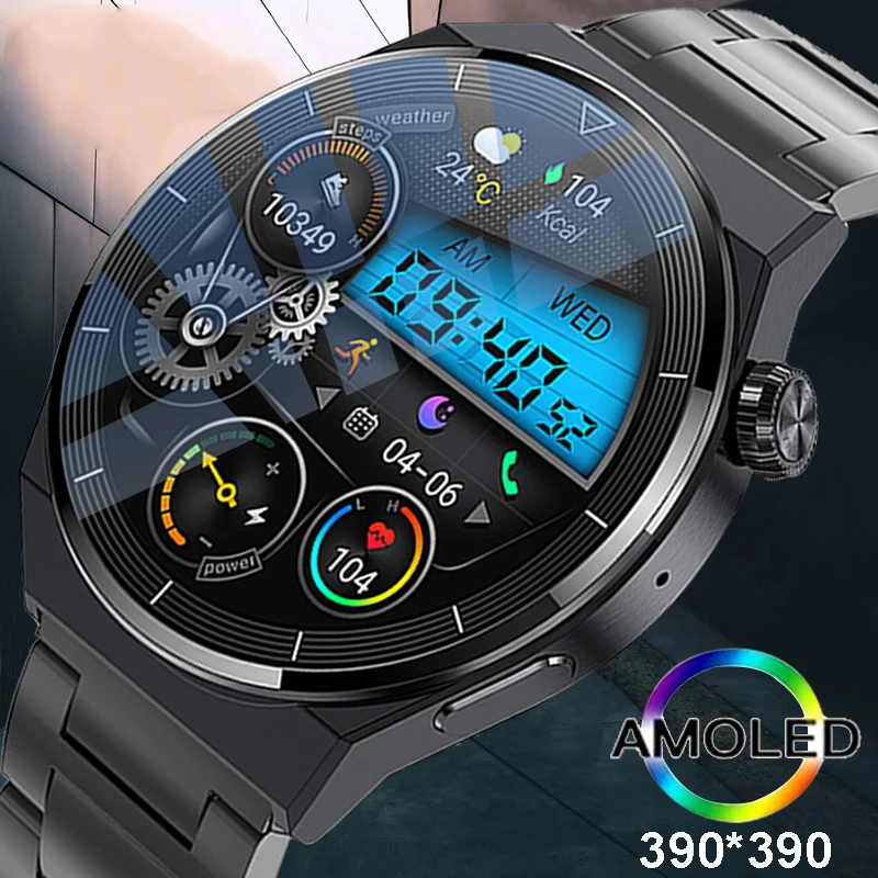 

Смарт-часы мужские GT3 Pro AMOLED, экран 390*390 HD, пульсометр, Bluetooth