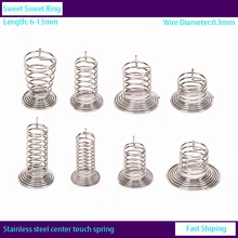 Touch Stainless Steel Horn Type Center Contact Button Button Button Induction Straight Cylinder Compression Spring WD 0.3mm