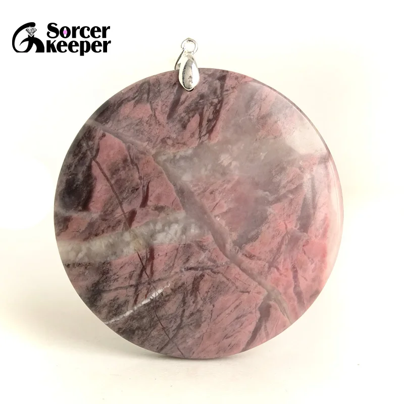 

Модный настоящий родонитовый камень кулон натуральный камень Кабошон бусы Diy Ожерелье Подвески ювелирное изделие аксессуар из камней BF747