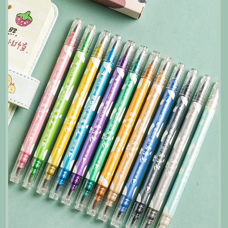 

12PCS Color Neutral Pen For Drawing Notebook Writing Office And Students Favorite Stationery Smooth Writing Bright Colors