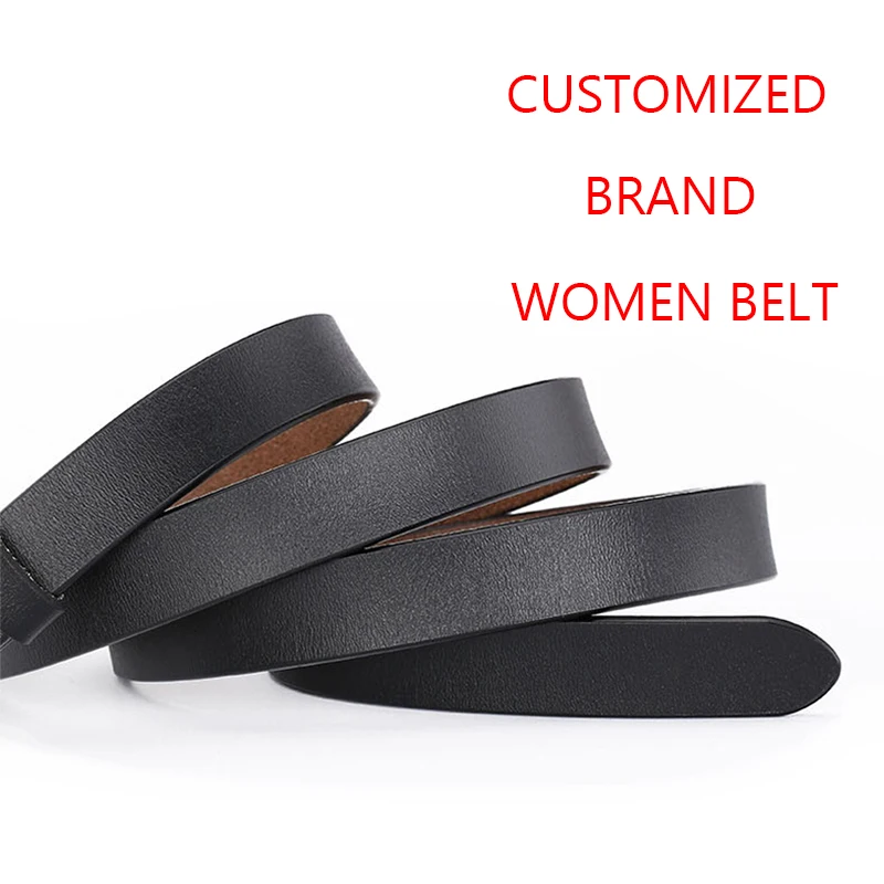

New Customized High Quality Women Belt Genuine Leather Calf Head Layer Leather Metal Buckle Customized Special