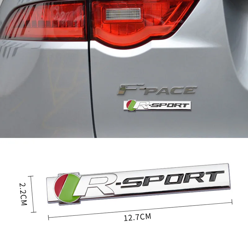 

Car Accessories Metal R SPORT Emblem Rear Trunk Body Badge Sticker For Jaguar X-TYPE F-TYPE S-TYPE XE XF XJ XK XJR XFR