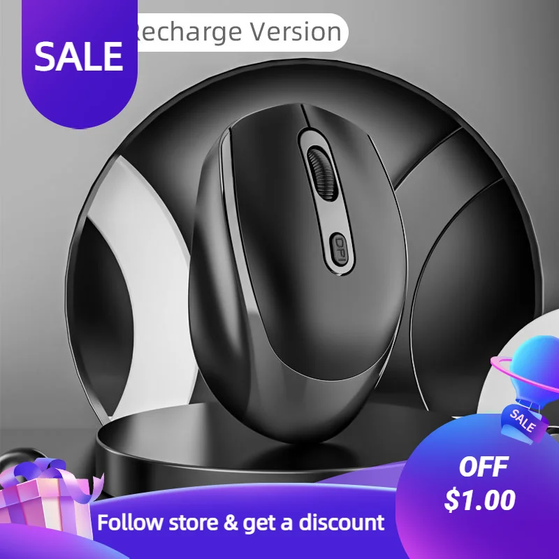 

M107 Wireless Mouse Rechargeable Mouse Silent Ergonomic Computer Gaming Mouse for PC Laptop Dual Mode