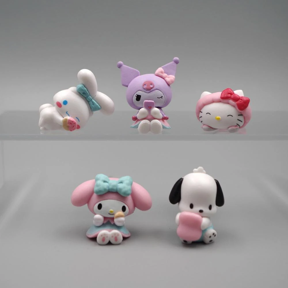 

Sanrio Home Daily Life Collection Anime Figure Kuromi My Melody Cinnamoroll Hello Kitty Action Cartoon Model Toys Gifts for Kids