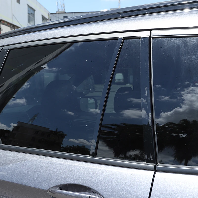 Глянцевая черная Зеркальная Наклейка на дверь и окно для Honda Pilot 2015-2022