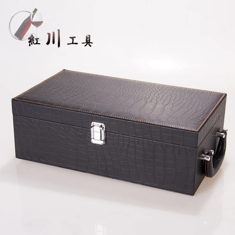 Черный крокодиловый подарок для бизнеса набор вина 5 наборов открывалки бутылок