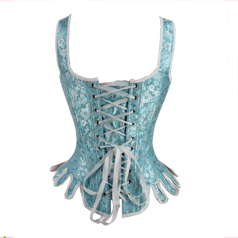 Винтажный жилет Корректирующее белье парчовое нижнее верх-корсет женский