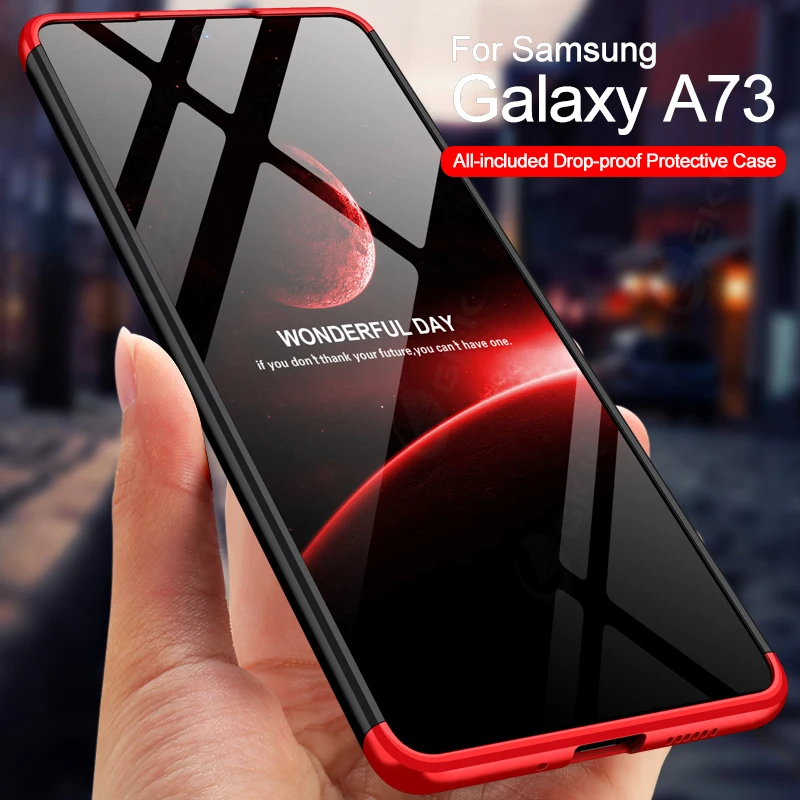

KEYSION 3in1 Case For Samsung Galaxy A73 A53 S21 FE A52s Case Armor All-included Protection Matte Hard Cover For Samsung A73 A53