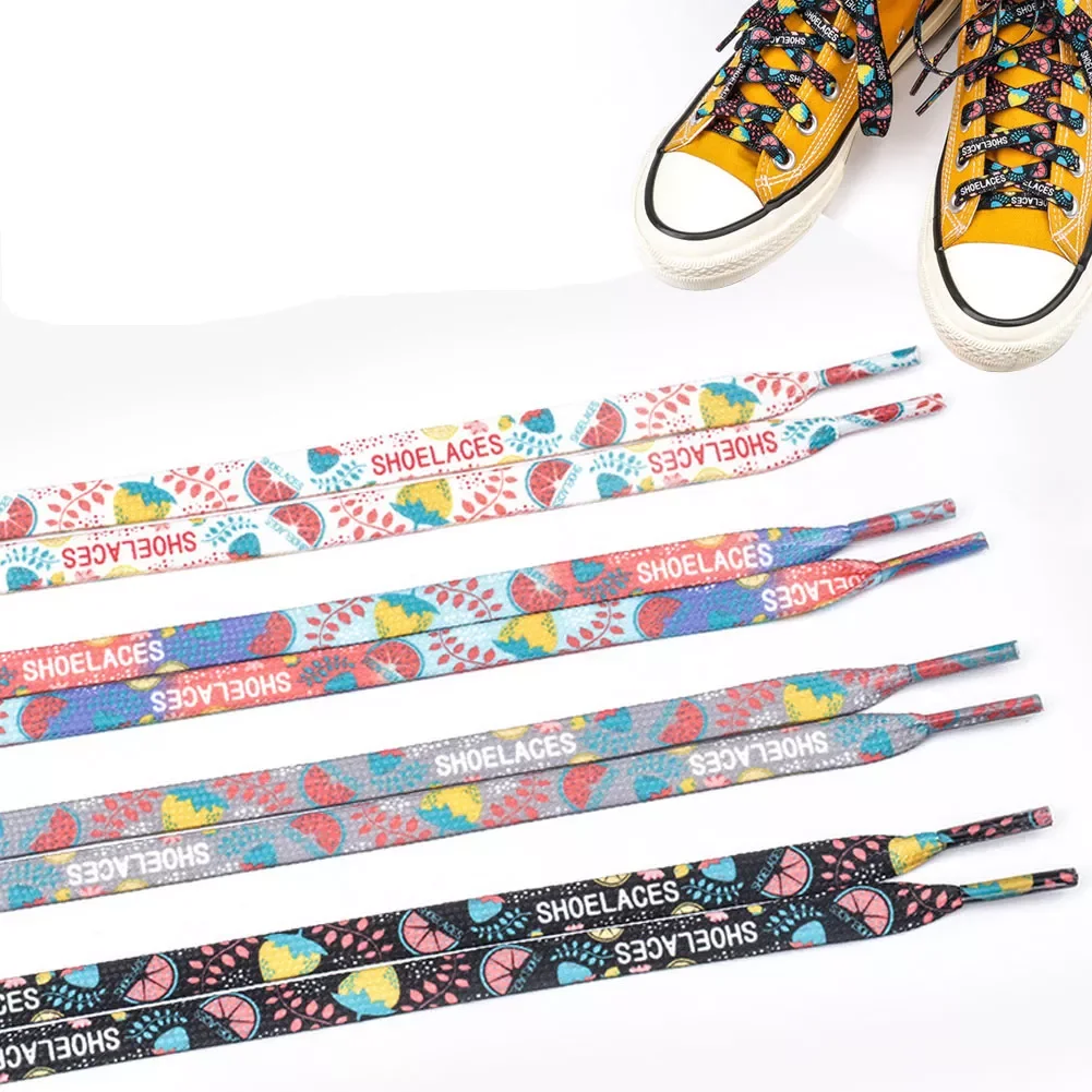 

2023New Shoelaces Shoe Buckle Metal Plate Flat Ice Cream Shoe Laces High-top Canvas Sneakers Shoelace Laces Shoe Strings