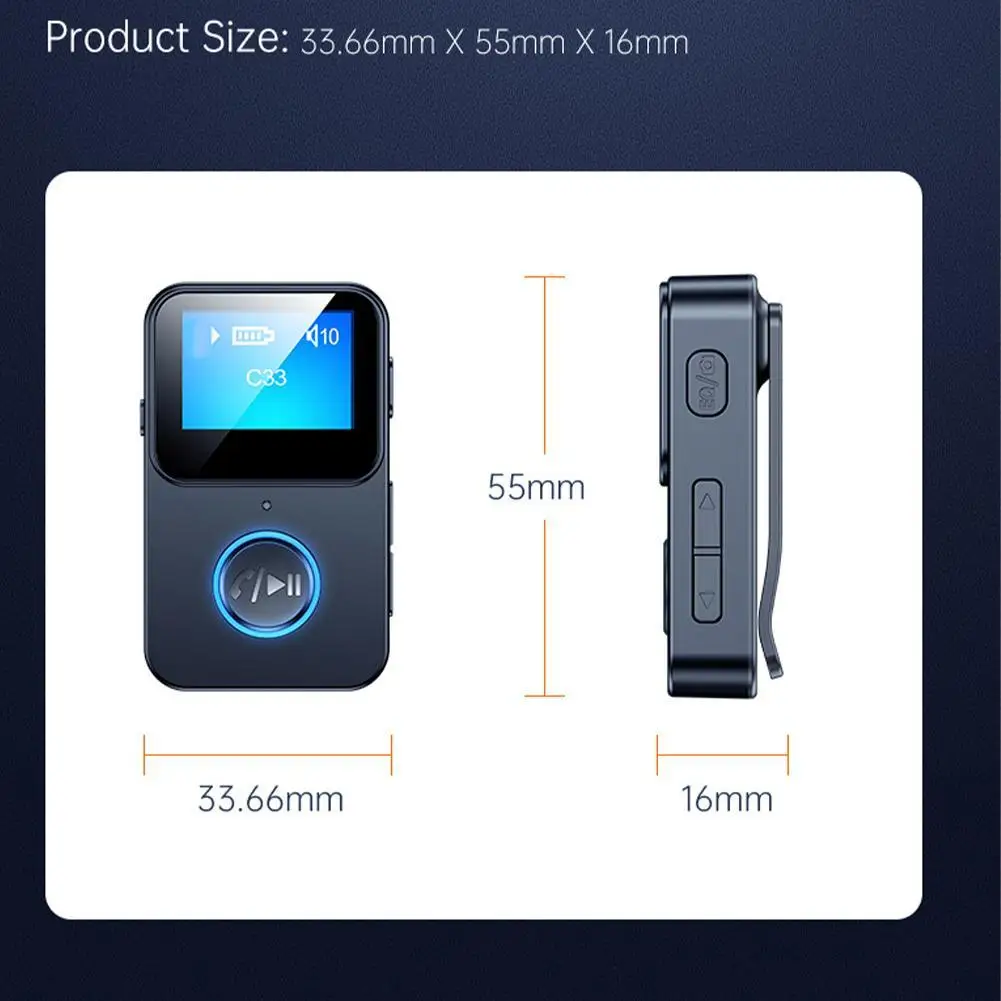 Фото Мини MP3 зажим Bluetooth MP3 музыкальный плеер 5,0 Аудио приемник адаптер Поддержка TF карты Модный Спорт Бег студент Walkman 2022 №5