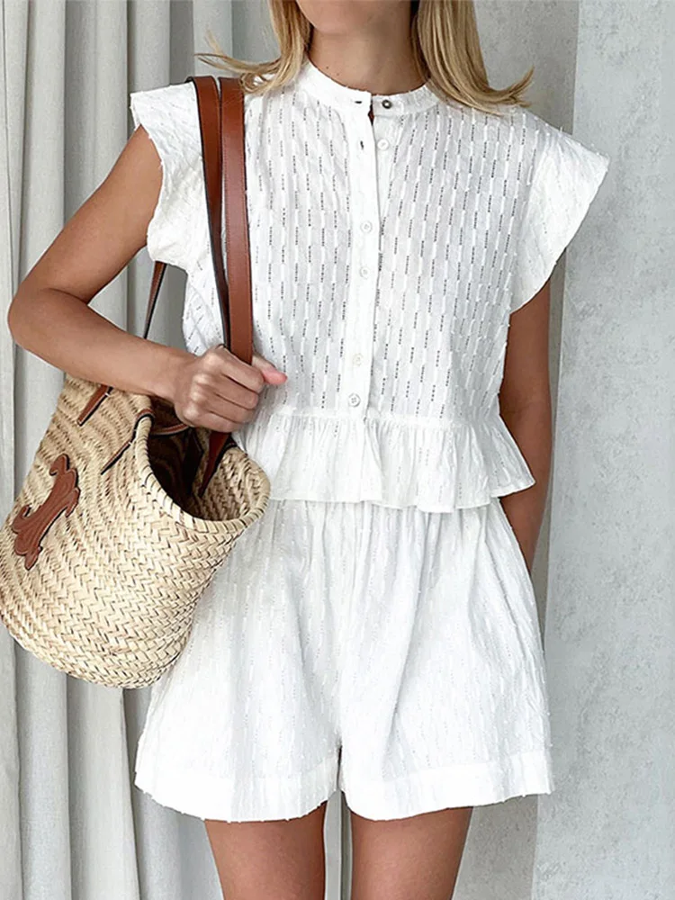 

Sleeveless Tank Top 2 Pieces Set Women Casual High Waist Hot Shorts Set 2022 Summer Female Elegant Vacation Suits With Shorts
