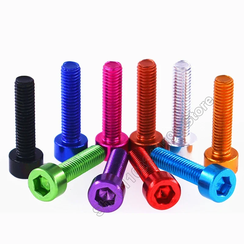 1-5 шт. DIN912 M3 7075 анодирующий красочный алюминиевый шестигранный шестигранник с